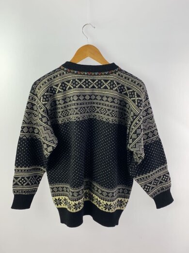 商品画像：カーディガン(厚手)/M/ウール/BLK/総柄 2