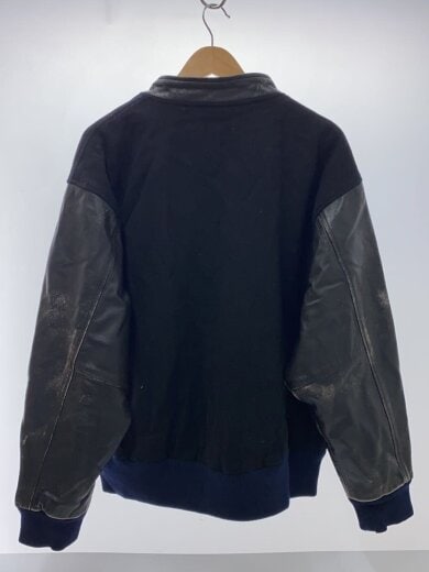 商品画像：レザー切替/スタジャン/--/ウール/BLK 2