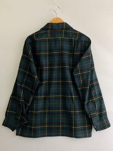 商品画像：70s/ボードシャツ/長袖シャツ/L/ウール/GRN/チェック// 2