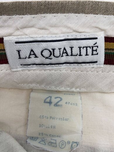 商品画像：LAQUALITE/スラックスパンツ/42/ポリエステル/KHK/無地 4
