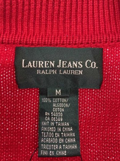 商品画像：Lauren Jeans Co/ニット・セーター(厚手)/M/コットン/RED/無地// 3