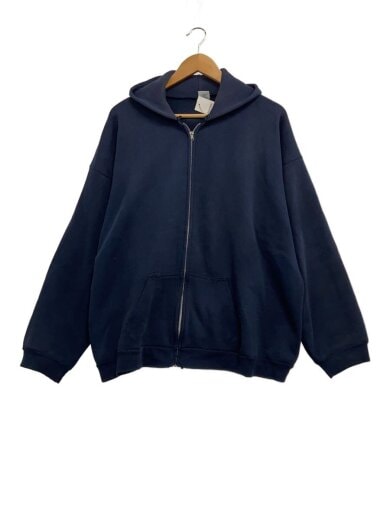 商品画像：ジップパーカー/XL/コットン/NVY/無地 1