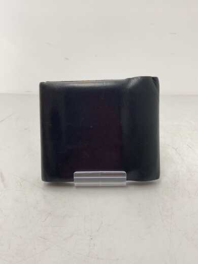 商品画像：3つ折り財布/レザー/BLK/無地/メンズ 2