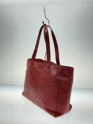 商品画像：トートバッグ/レザー/RED/モノグラム/イーストウエストショッパー/アナグラム/角擦れ、内側// 2