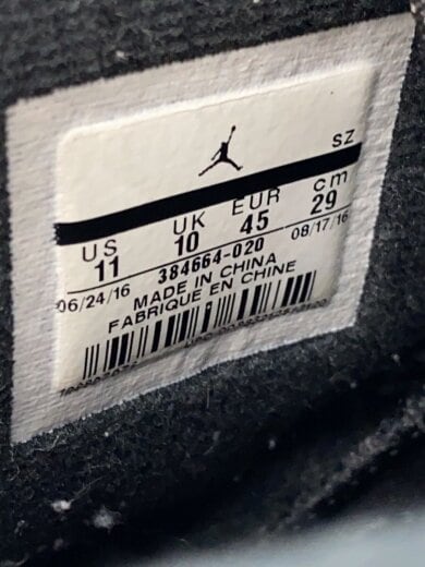 商品画像：AIR JORDAN 6 RETRO/エアジョーダンレトロ/ブラック/384664-020/29cm/BLK/ 7