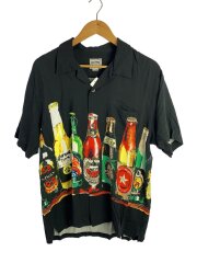 ALOHA SHIRT BEER/XL/レーヨン/BLK/総柄/41102