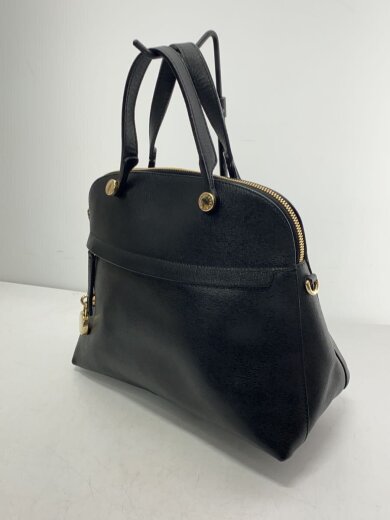 画像：FURLAパイパ-2wayショルダーバッグ/レザー/BLK/無地//2