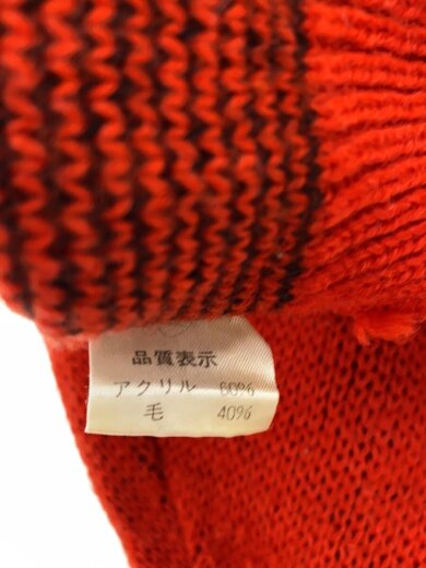商品画像：YOSHIMURA/ニット・セーター(薄手)/--/アクリル/RED/無地/D-OS 1208 4