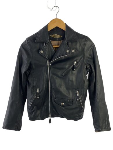 商品画像：AWESOME LEATHER/ダブルライダースジャケット/0/レザー/BLK/無地/AL-006-LAD 1