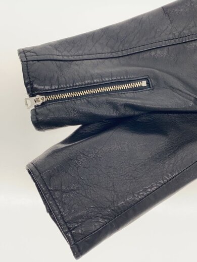 商品画像：レザージャケット・ブルゾン/M/羊革/BLK/無地/183-3503 5