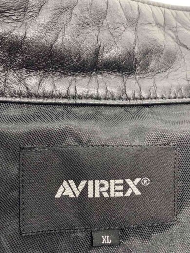 商品画像：LEATHER MIX NIGHTHAWK/レザージャケット・ブルゾン/XL/コットン/BLK/610104 3