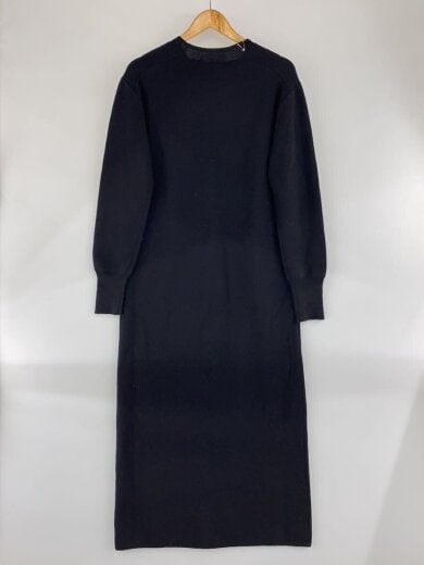 商品画像：長袖ワンピース/38/ウール/BLK/無地/23-040-586-6010-3-0// 2