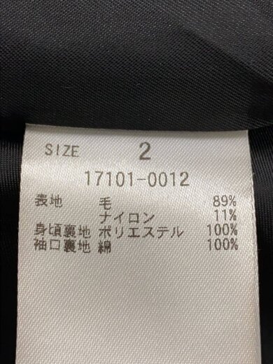 商品画像：コート/2/ウール/BLK/17101-0012// 4