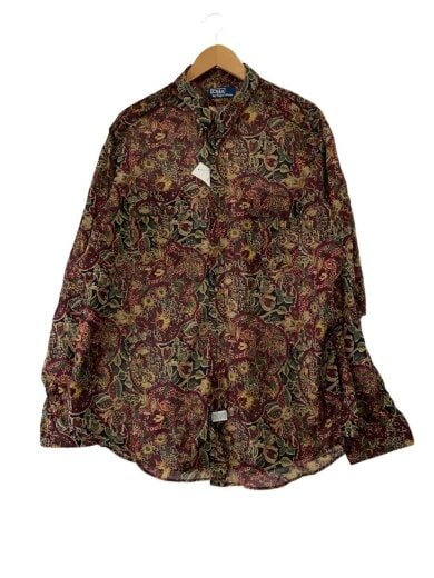 商品画像：90s/サファリシャツ/長袖シャツ/XXL/コットン/BRD/花柄// 1