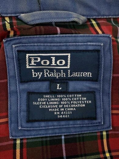 画像：POLO RALPH LAURENジャケット/L/コットン/BLU/無地//4