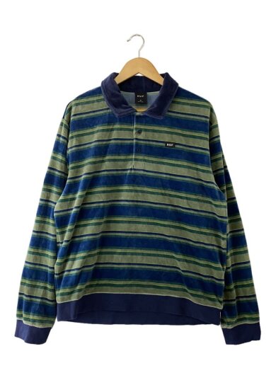 商品画像：23AW/KRAMER LS VELOUR SHIRT/M/コットン/マルチカラー/ボーダー/KN00478// 1
