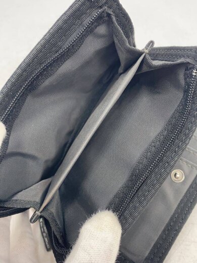 画像：PORTER2つ折り財布/ナイロン/BLK/無地/メンズ/653-097565