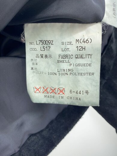 商品画像：レザージャケット/M/豚革/BLK/無地/L517 4