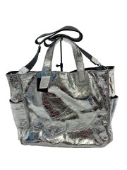 仕切りポケットトートバッグ/2WAY/ハンドバッグ/PVC/SLV/EAZ1031512A0014