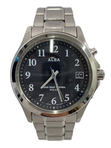 商品画像：ソーラー腕時計/アナログ/ステンレス/BLK/SLV/7B52-0AT0 1