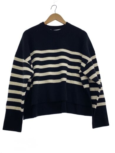 商品画像：アゼボーダークルーネックプルオーバー/ニット/セーター/ボーダー/23-080-220-6080-4-0 1