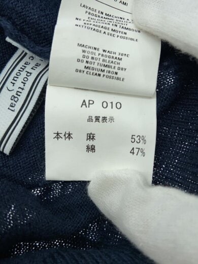 商品画像：エルボーパッチ/ニット・セーター(薄手)/S/リネン/NVY 5