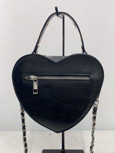 商品画像：2WAY/ライダースライクハートバッグ/ショルダーバッグ/--/BLK/無地 3