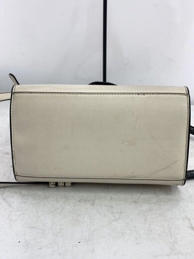 商品画像：※持ち手劣化/ショルダーバッグ/レザー/WHT/無地 4