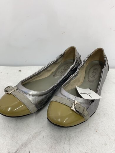 商品画像：バレエシューズ/フラットパンプス/34.5/SLV/エナメル 2