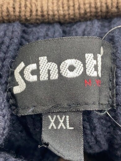 商品画像：コットンニットジップパーカー/XXL/コットン/NVY/無地 3