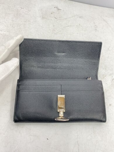 商品画像：長財布/レザー/BLK/無地/メンズ 4