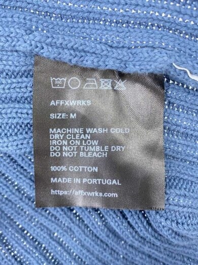 商品画像：ニットジップパーカー/M/コットン/BLU// 4