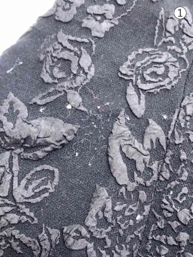 商品画像：Floral Jacquard Peplum Skirt/スカート/S/ポリエステル/BLK/1224304142 7