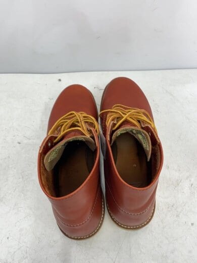 商品画像：アイリッシュセッター/四角犬タグ/レースアップブーツ/US8/RED/レザー/8166 3