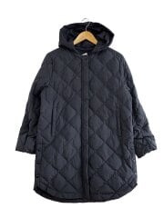 ロングダウンジャケット/M/ポリエステル/GRY