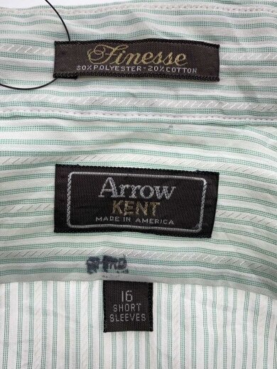 商品画像：KENT 80s-90s半袖シャツ/16/コットン/GRN/ストライプ 3