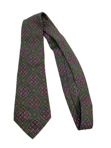 商品画像：ネクタイ/シルク/GRN/総柄/メンズ 1