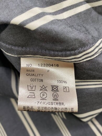 商品画像：STRIPE OVERSHIRTS/長袖シャツ/FREE/コットン/GRY/12320416 4