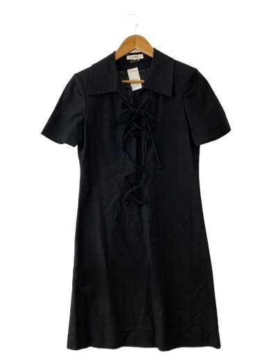 商品画像：レースアップ/半袖ワンピース/36/コットン/BLK/np075-327// 1