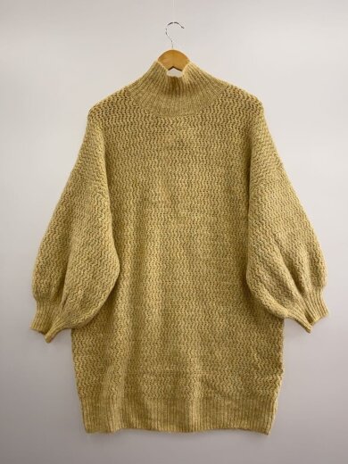 商品画像：back hollow ribbon knit/ニット(厚手)/FREE/アクリル/YLW/10110-0459// 2
