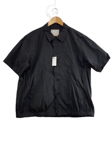 商品画像：25SS/コットンジップアップシャツ/3/コットン/BLK/無地/25-03687M// 1
