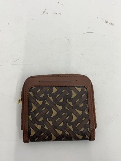 商品画像：2つ折り財布/レザー/BRW/チェック/レディース/ジップ金具欠損 2