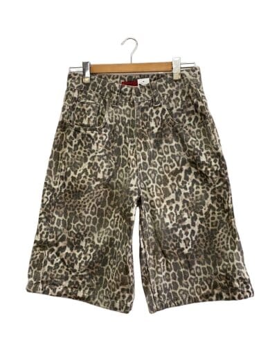 商品画像：ショートパンツ/28/コットン/BRW/レオパード// 1