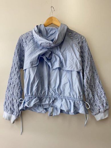 商品画像：High neck ribbon hoodie/ジャケット/FREE/コットン/BLU 2
