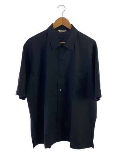 商品画像：25SS OPEN COLLAR HALF SLEEVED SHIRT/半袖シャツ/5/ウール/BLK// 1