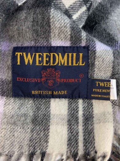 商品画像：マフラー/ウール/GRY/チェック/レディース 2