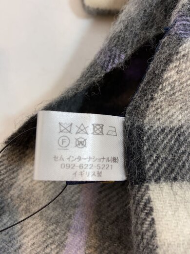 商品画像：マフラー/ウール/GRY/チェック/レディース 4