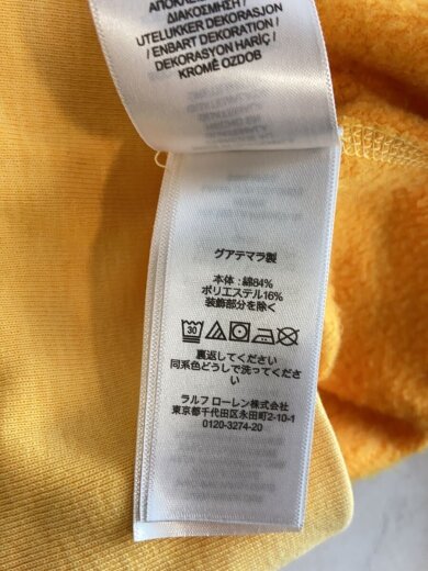 商品画像：パーカー/XS/コットン/YLW// 4