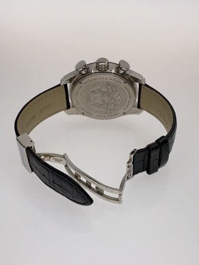 商品画像：クォーツ腕時計/アナログ/レザー/BLK/BLK 4