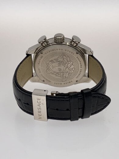 商品画像：クォーツ腕時計/アナログ/レザー/BLK/BLK 5